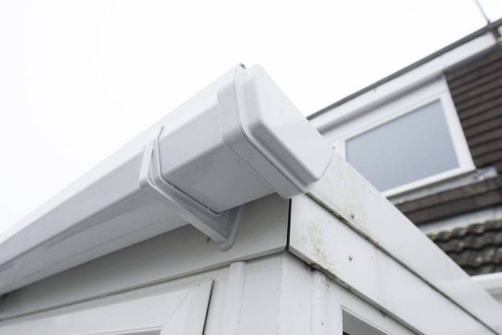 Cleaned White Plastic Pvc Gutters And Drain Pipes That Were Blocked